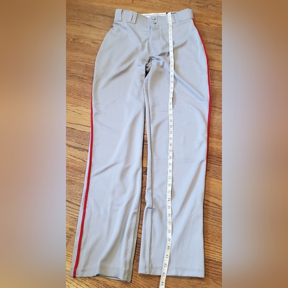 Champro Mens Baseball Pants Grey/ Red Stripe Small NWT - Picture 2 of 4